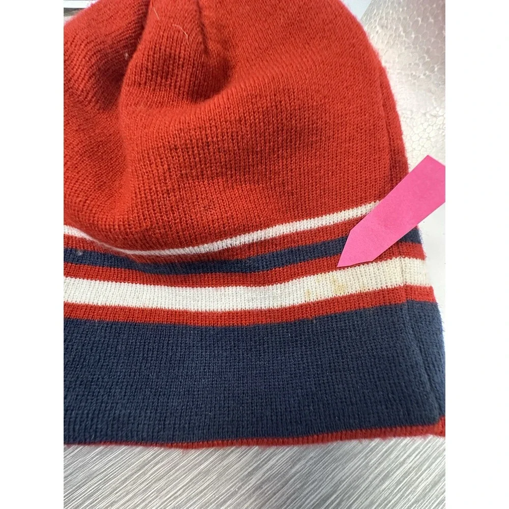 US Men's National SOCCER KNIT Beanie Hat: RED WHITE AND BLUE‎ Embroidered USA